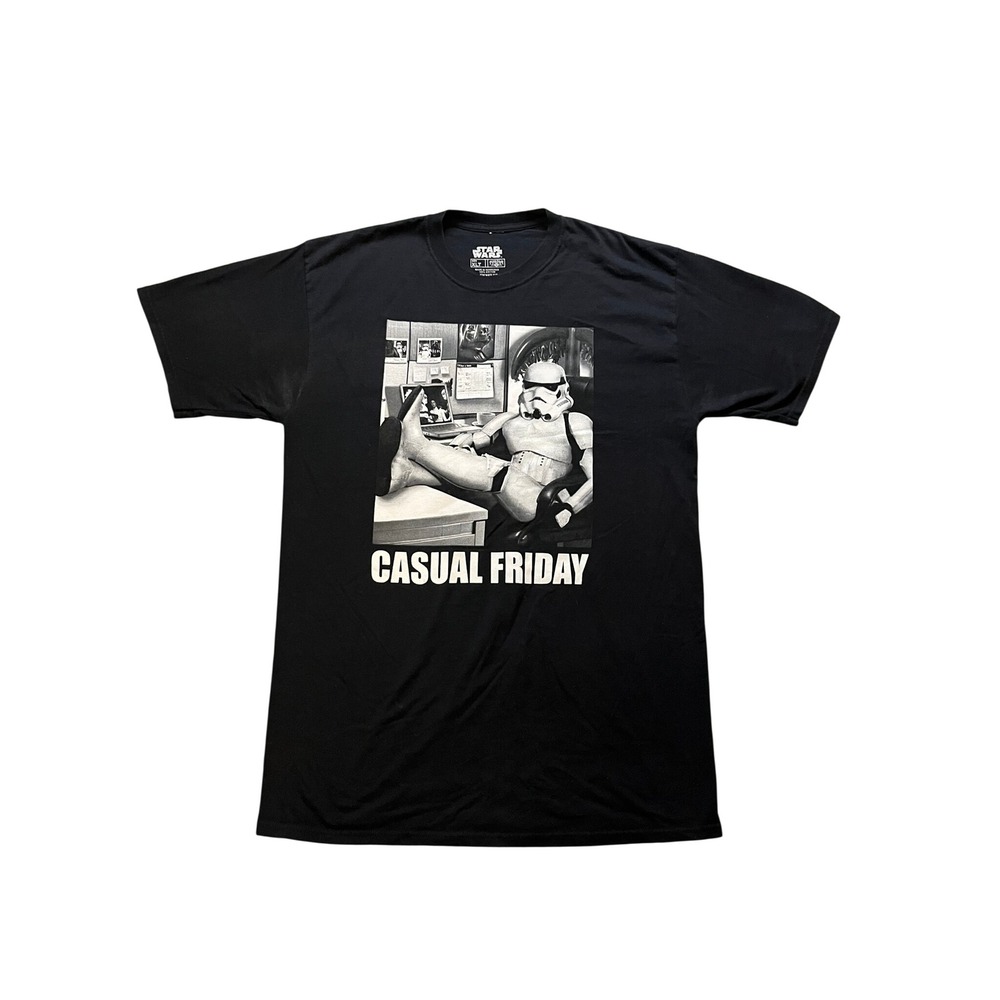 Star Wars Fifth Sun Casual Friday Stormtrooper Graphic T-Shirt Black XLT Funny